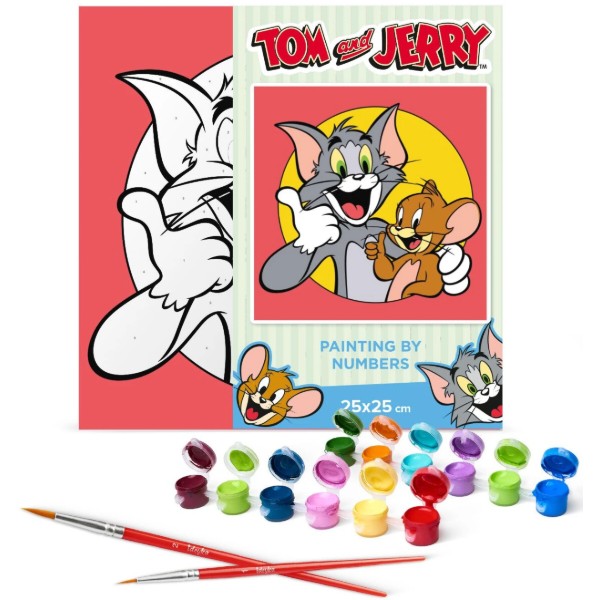 Фото - Картина за номерами Ideyka Tom and Jerry: Разом веселіше 25х25 см (KHO1370)